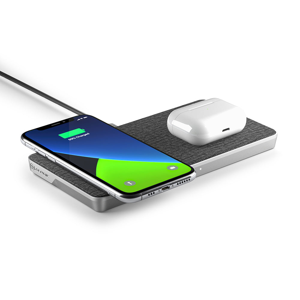 Ultra Power 3-in-1 Wireless Charging Dock - Dual Wireless Charging with USB-A Charging Output