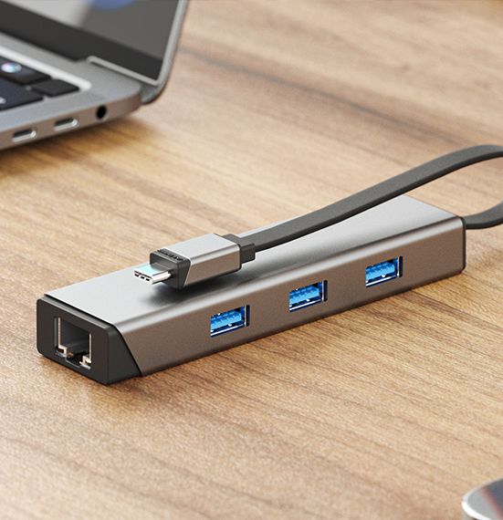 Magforce Express USB-C 4-in-1 USBハブ付きイーサネット