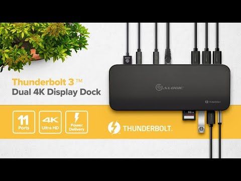 ThunderBolt 3 Dual Display Docking Station W/ 4K & Power Delivery - Black